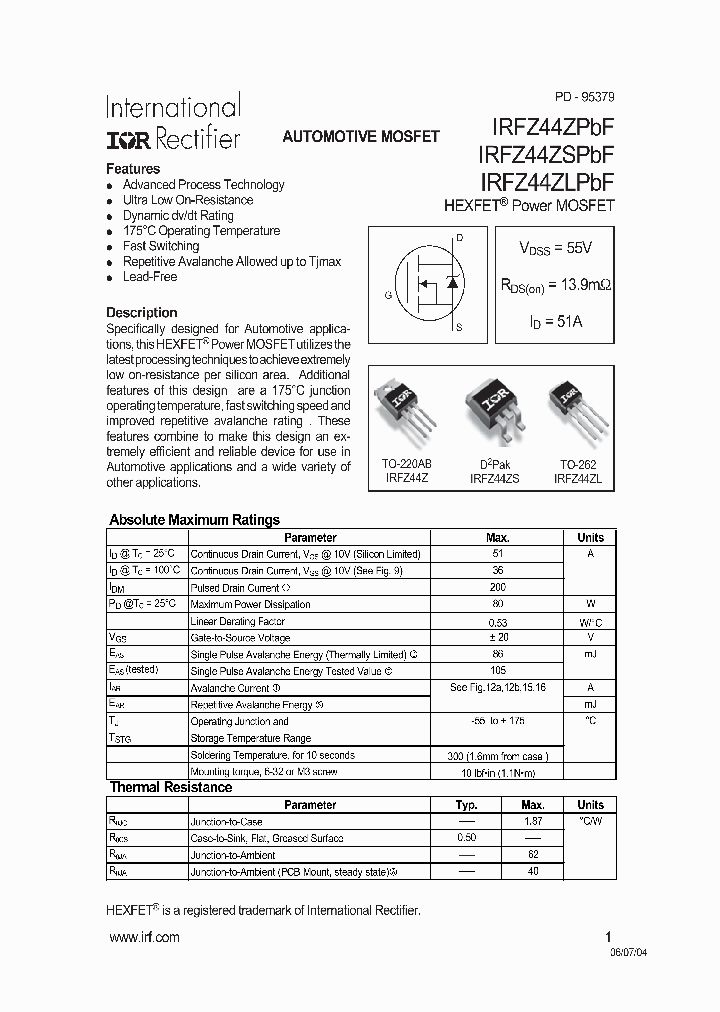 IRFZ44ZSPBF_4123723.PDF Datasheet