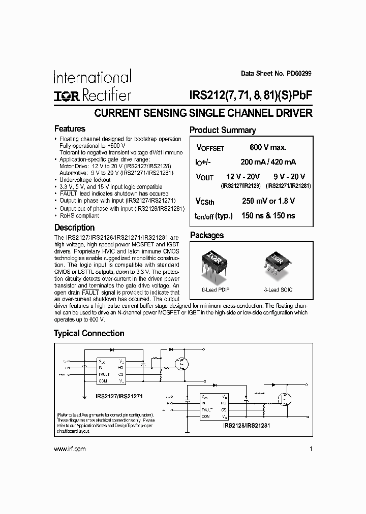 IRS21271PBF_4115749.PDF Datasheet