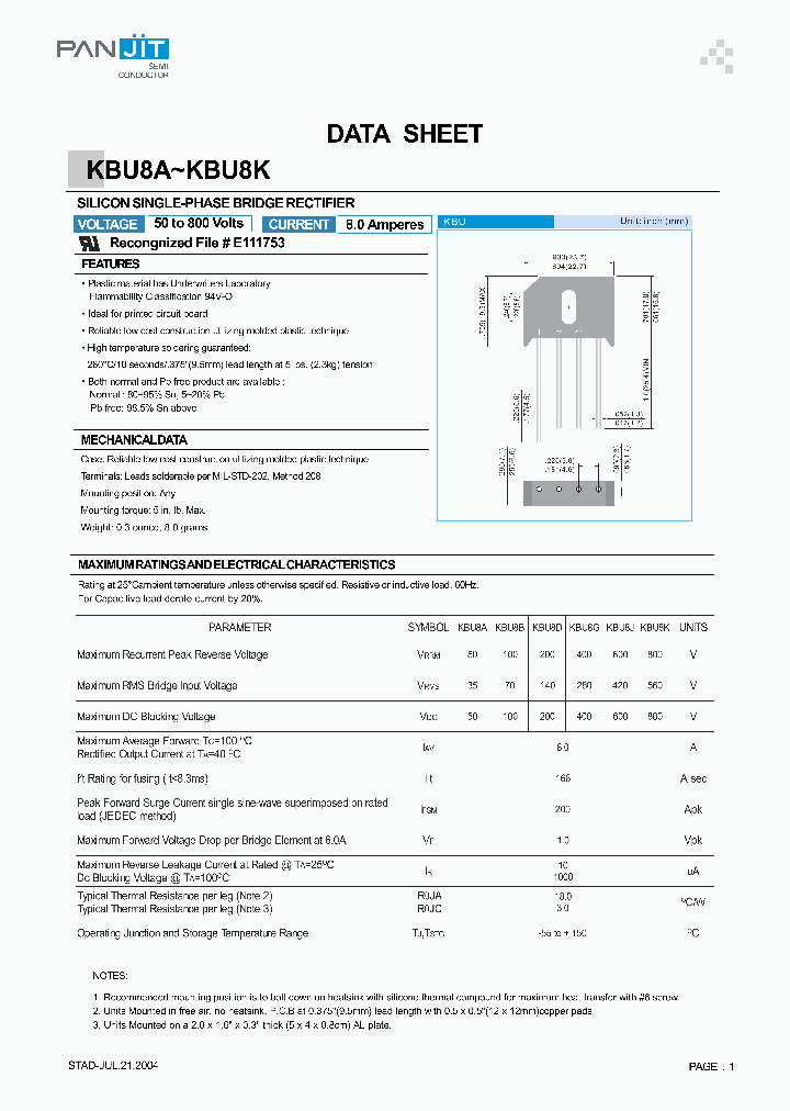 KBU8A04_4120548.PDF Datasheet