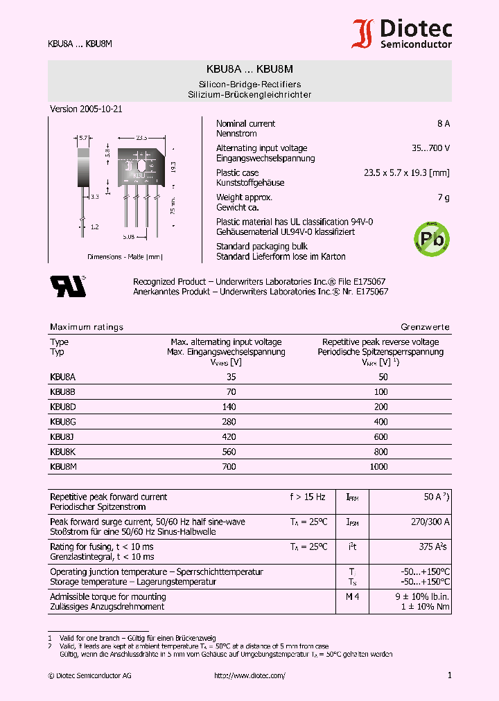 KBU8A07_4120549.PDF Datasheet