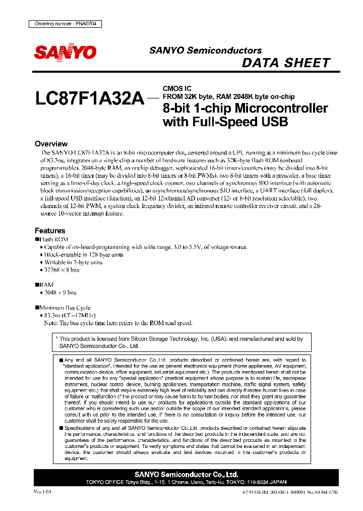 LC87F1A32A_4106624.PDF Datasheet