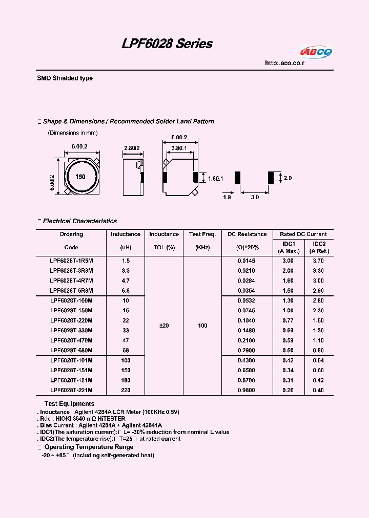 LPF6028T-3R3M_4144080.PDF Datasheet