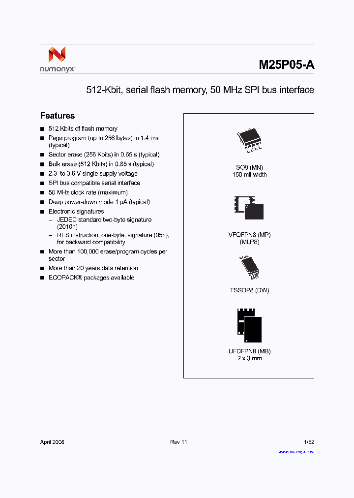 M25P05-AVDW6G_4152608.PDF Datasheet
