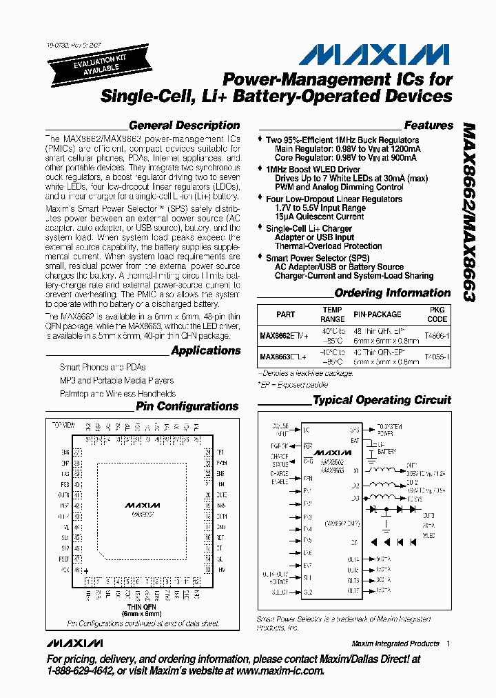 MAX8663ETL_4123426.PDF Datasheet