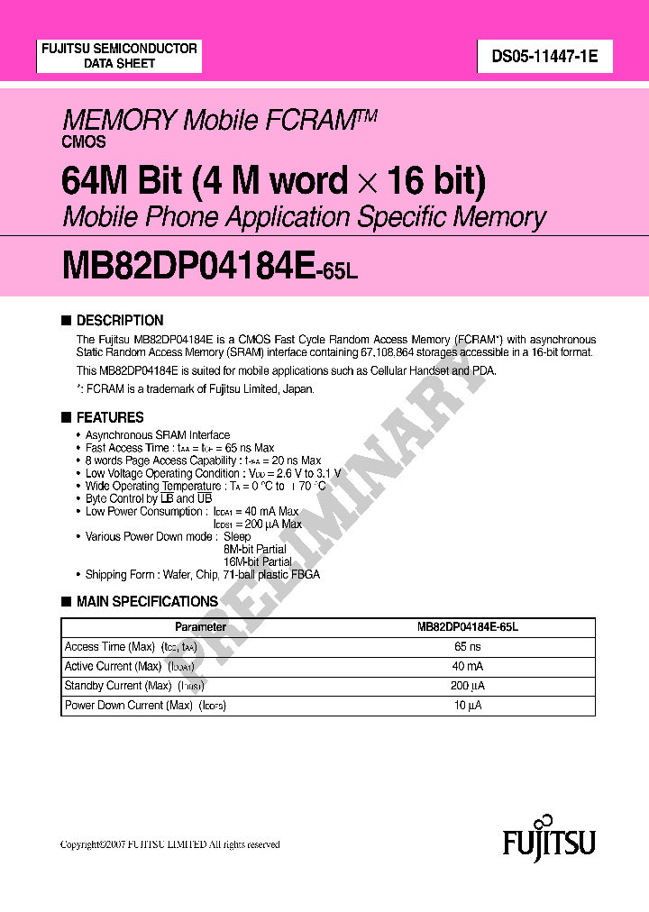 MB82DP04184E-65LTBG_4149175.PDF Datasheet