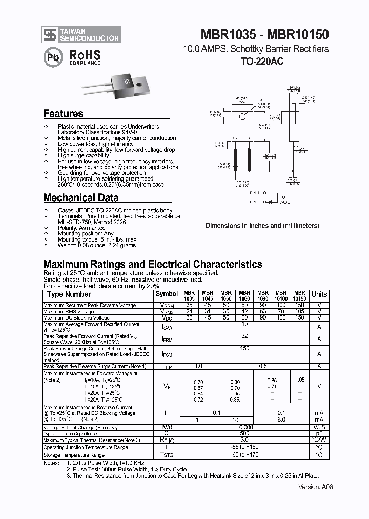 MBR10100_4100947.PDF Datasheet
