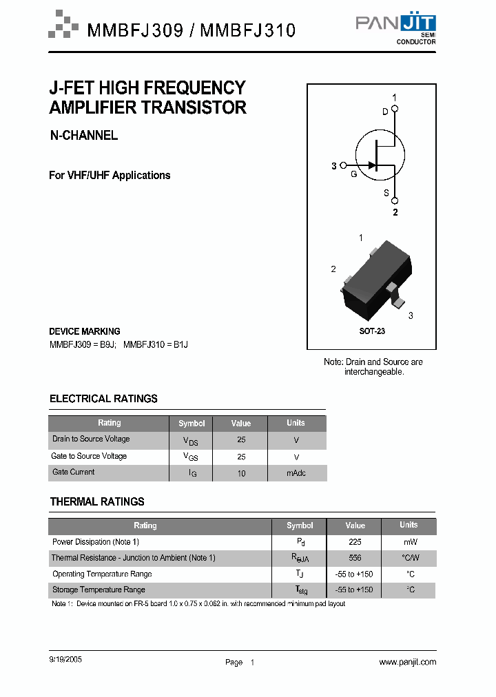 MMBFJ309_4153501.PDF Datasheet