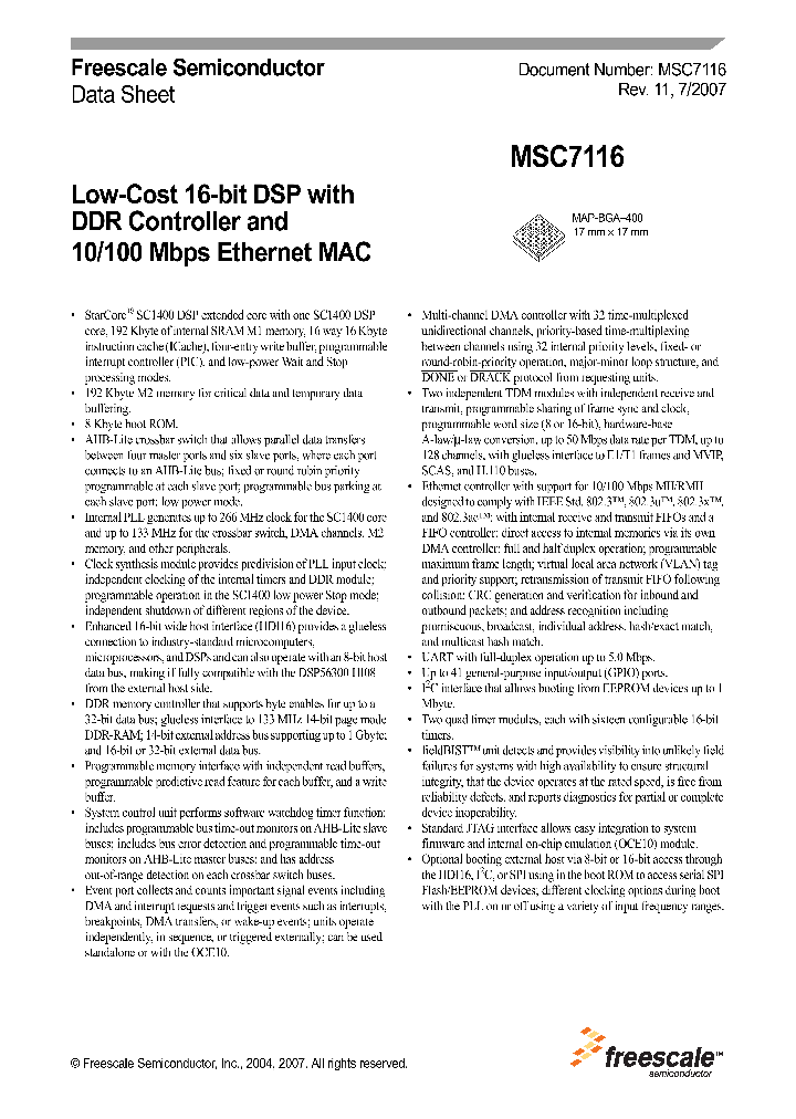 MSC7116VM1000_4122700.PDF Datasheet