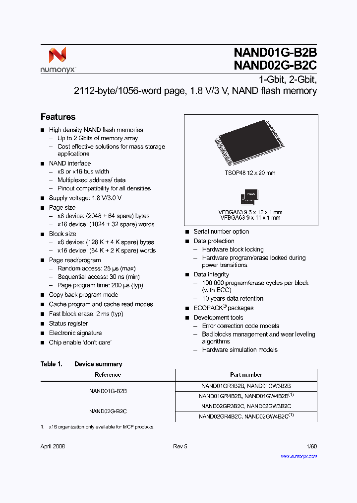 NAND01G-B2B_4160730.PDF Datasheet