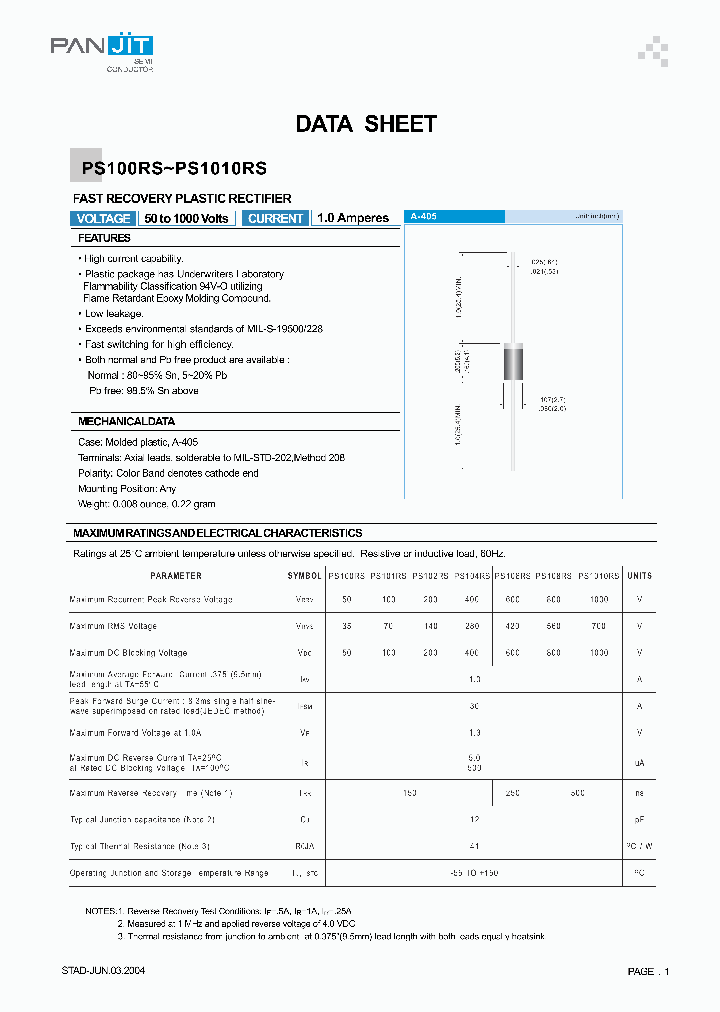 PS106RS_4101201.PDF Datasheet