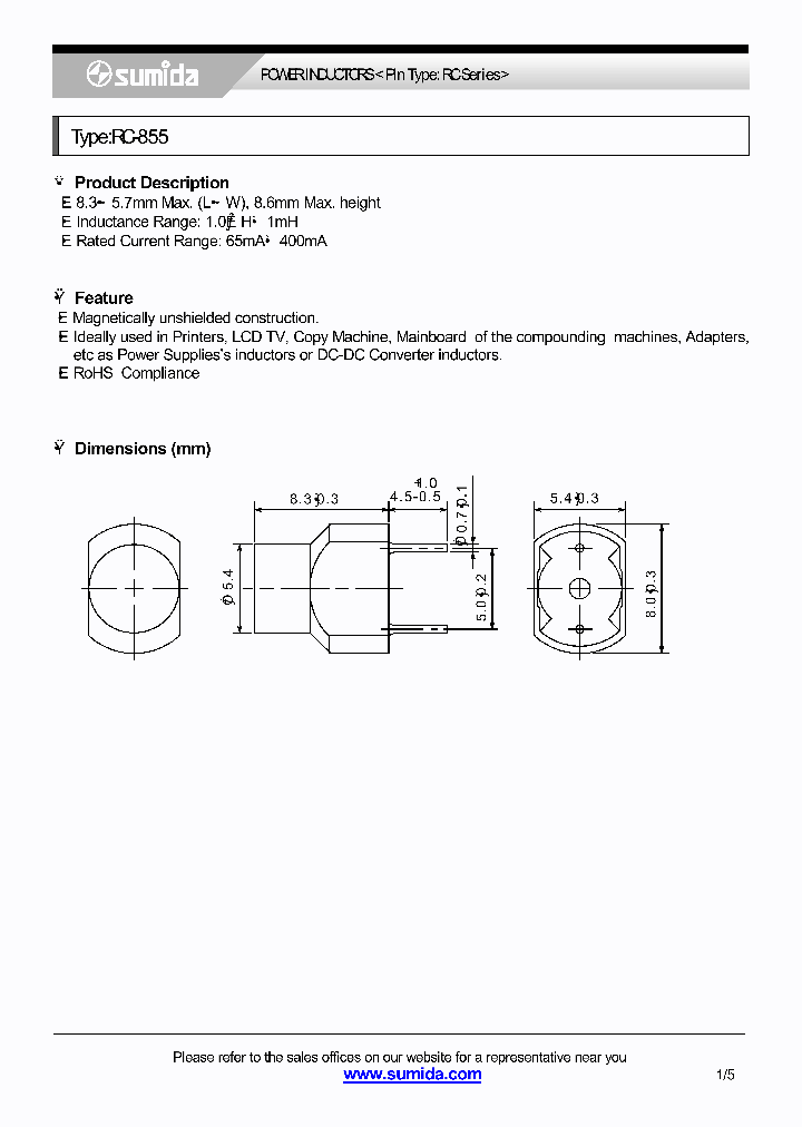 RC855NP-1R5M_4136652.PDF Datasheet