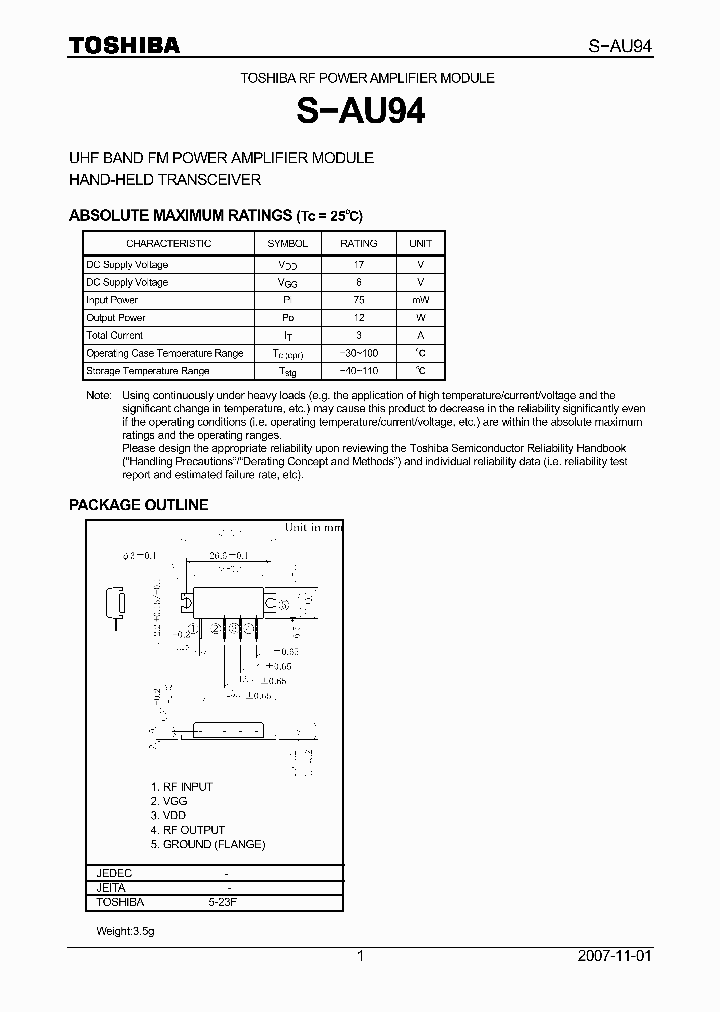 S-AU94_4110888.PDF Datasheet