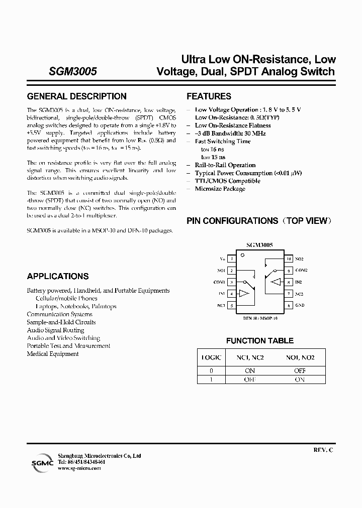 SGM3005XMS_4142623.PDF Datasheet