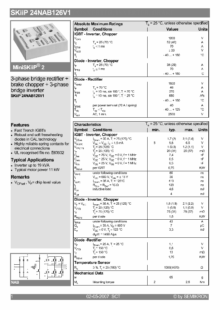 SKIIP24NAB126V1_4099796.PDF Datasheet