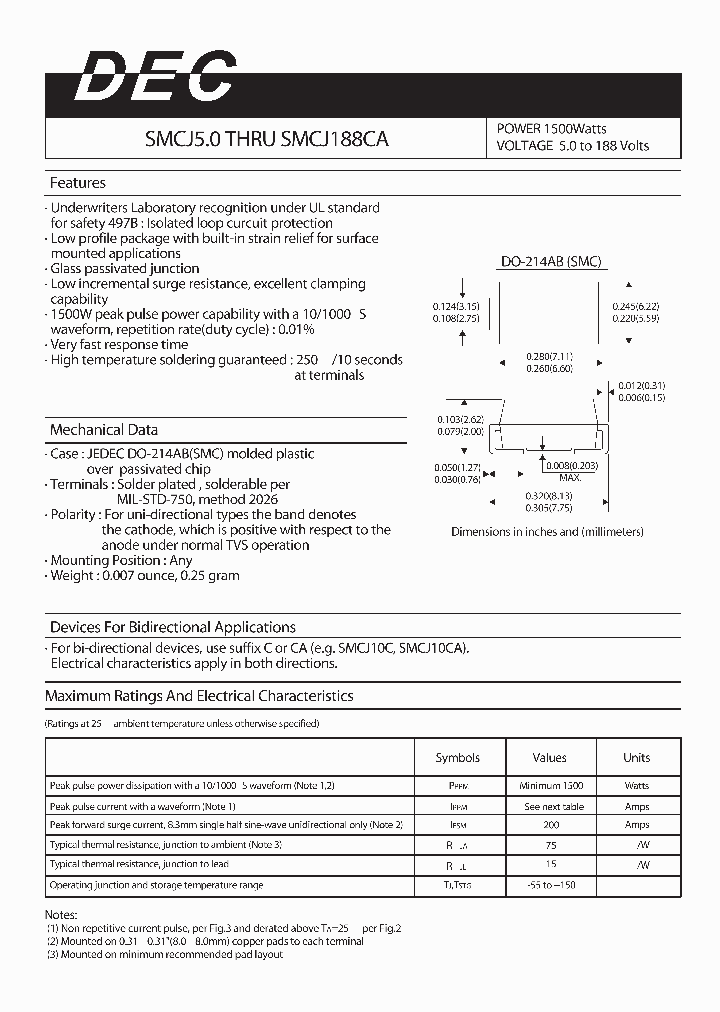 SMCJ150_4145766.PDF Datasheet