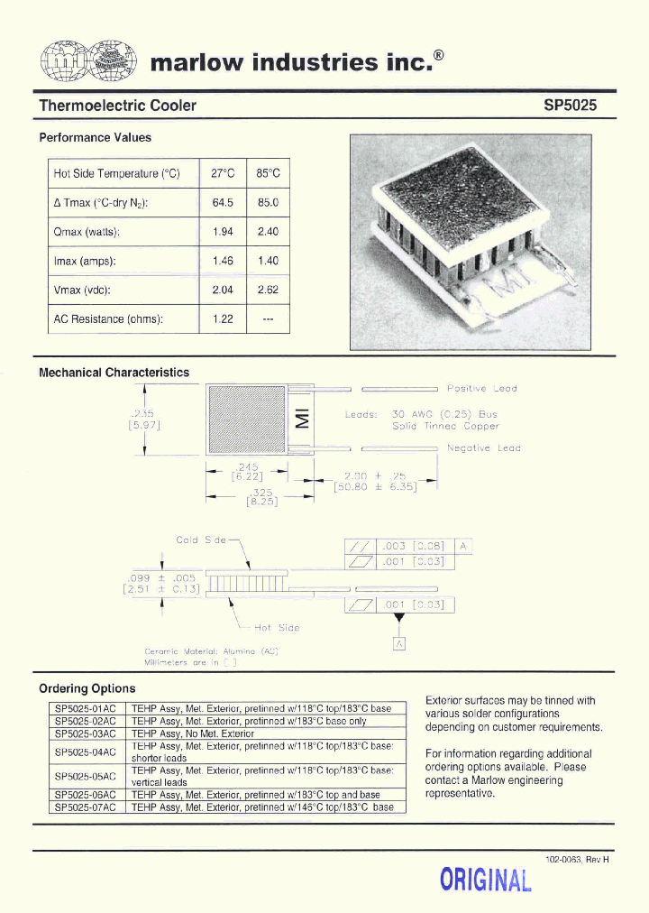 SP5025-03AC_4129278.PDF Datasheet