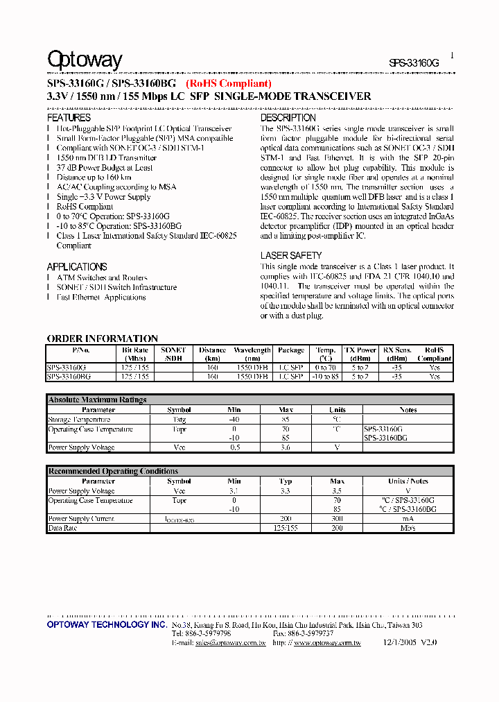 SPS-33160BG_4124438.PDF Datasheet