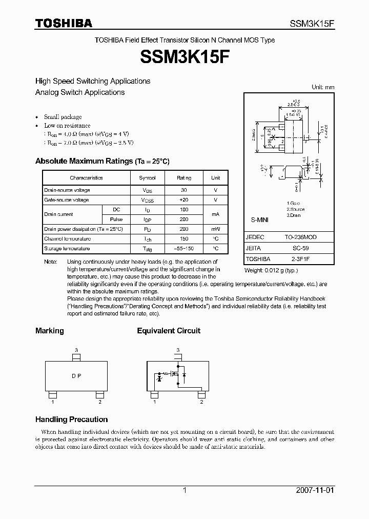 SSM3K15F07_4124539.PDF Datasheet