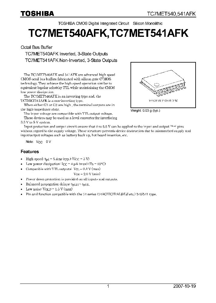 TC7MET540AFK07_4133337.PDF Datasheet