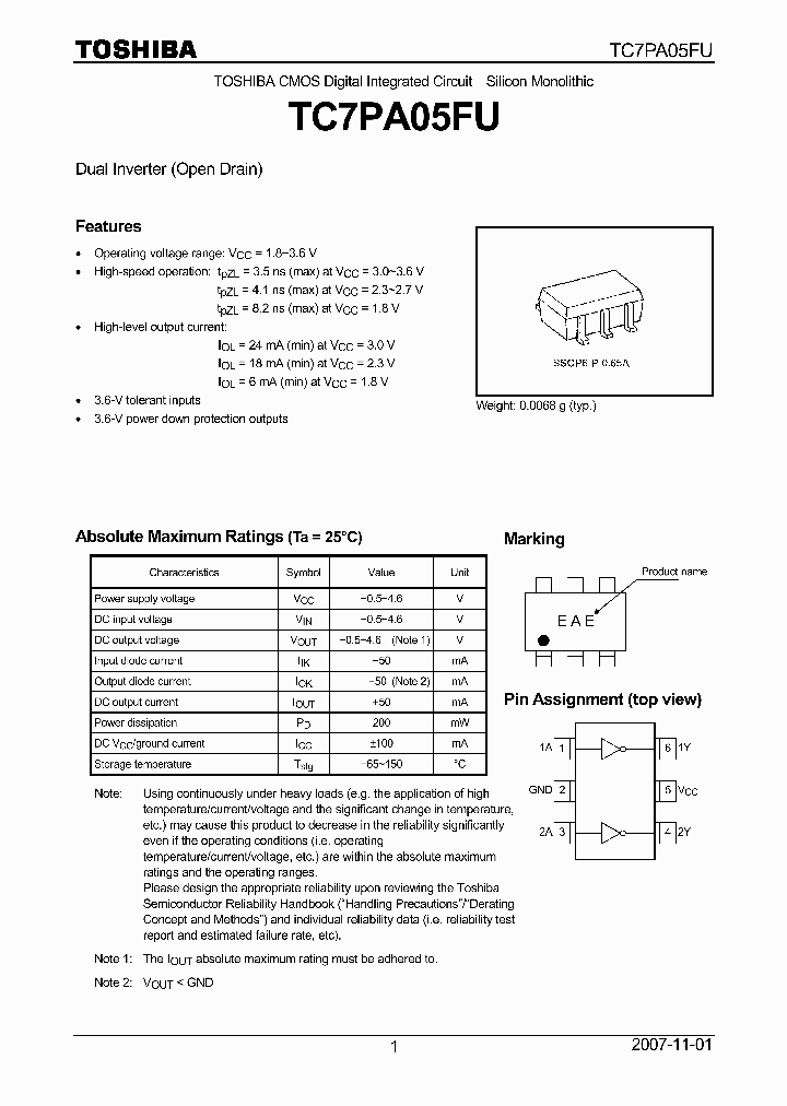 TC7PA05FU07_4133191.PDF Datasheet