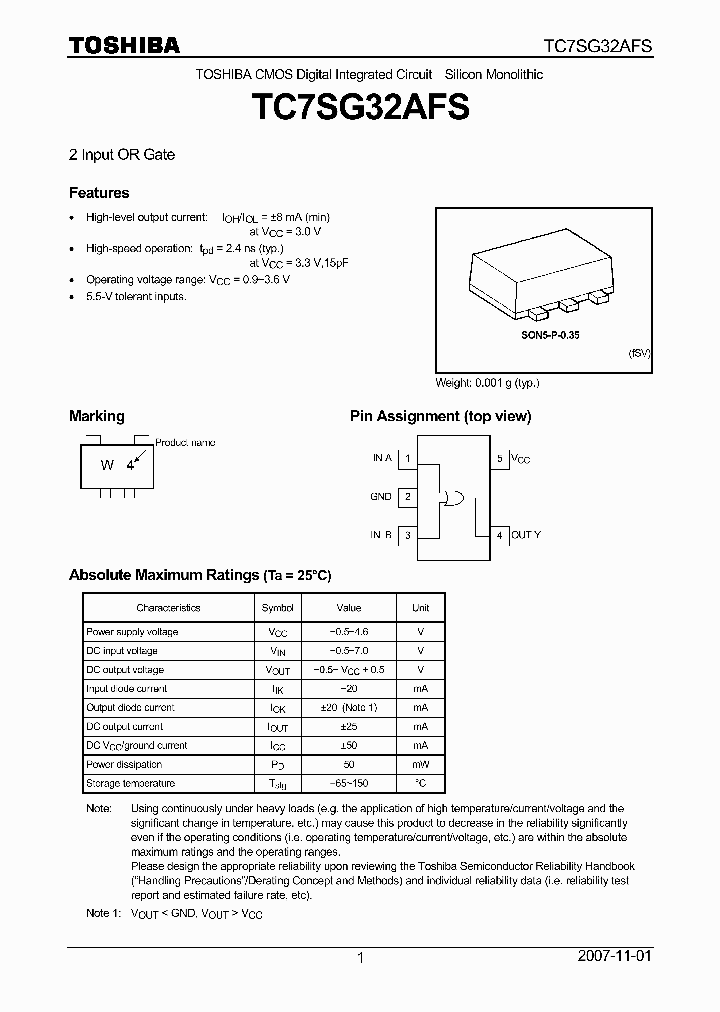 TC7SG32AFS_4125192.PDF Datasheet