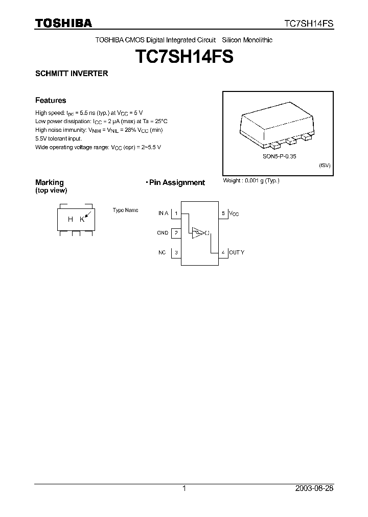 TC7SH14FS_4153848.PDF Datasheet