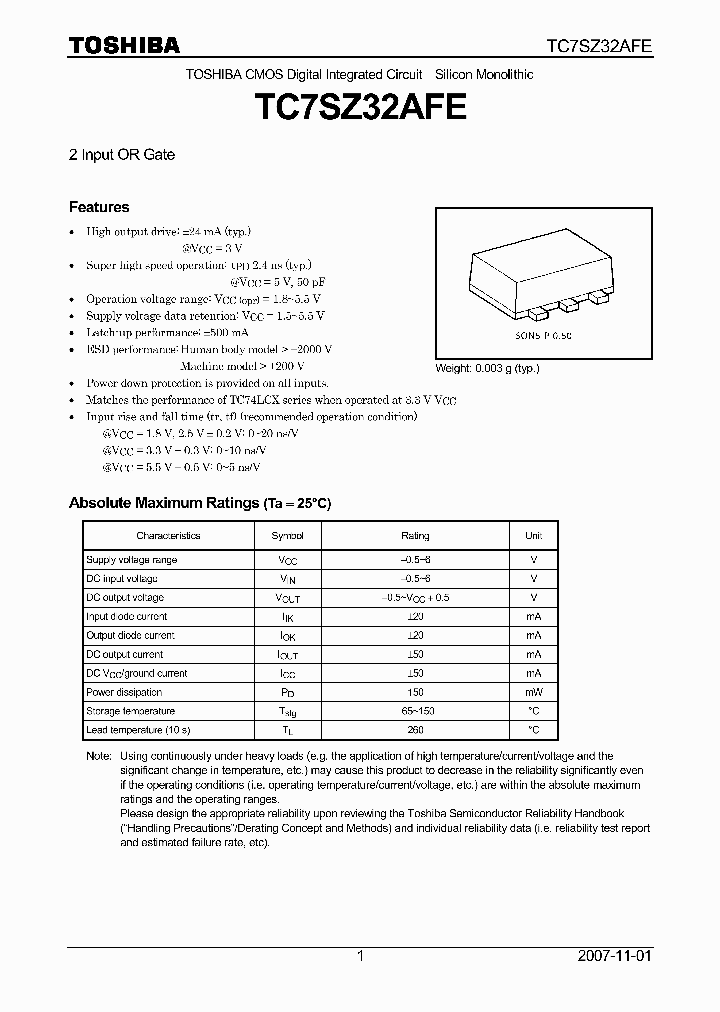 TC7SZ32AFE07_4125027.PDF Datasheet