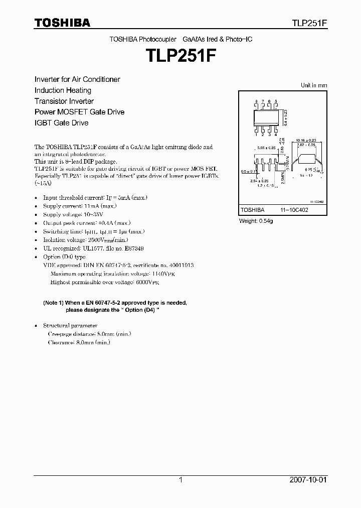 TLP251F07_4109819.PDF Datasheet