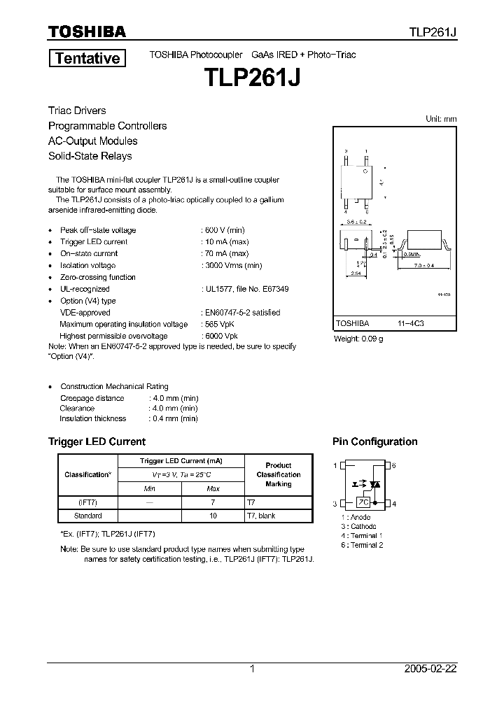 TLP261J_4134748.PDF Datasheet