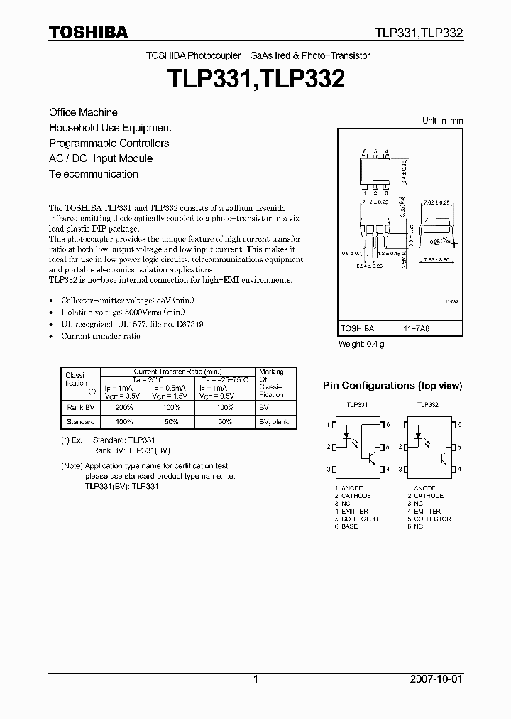 TLP33107_4134742.PDF Datasheet