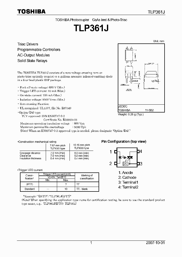 TLP361J07_4134736.PDF Datasheet