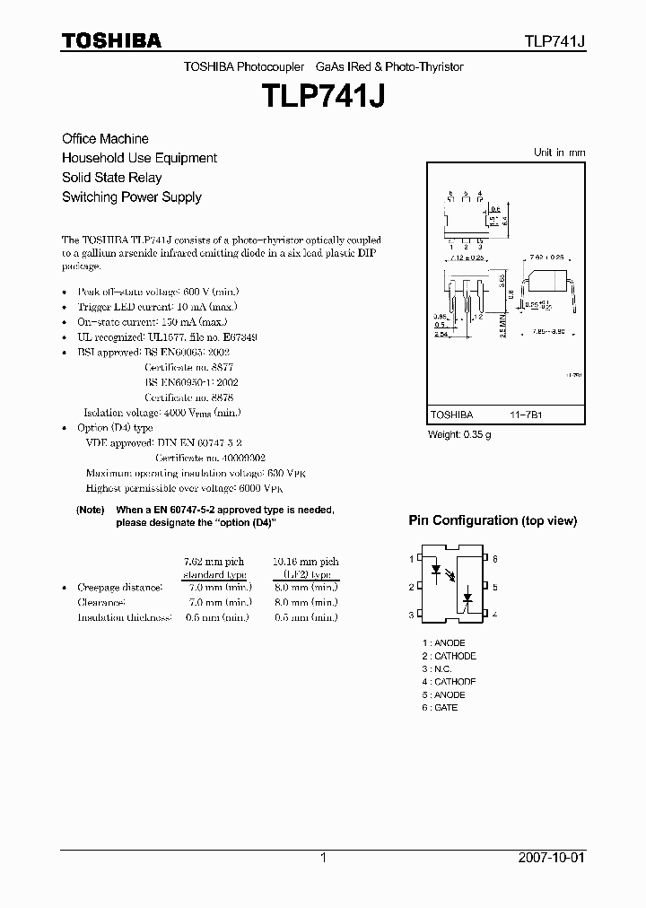 TLP741J07_4108676.PDF Datasheet