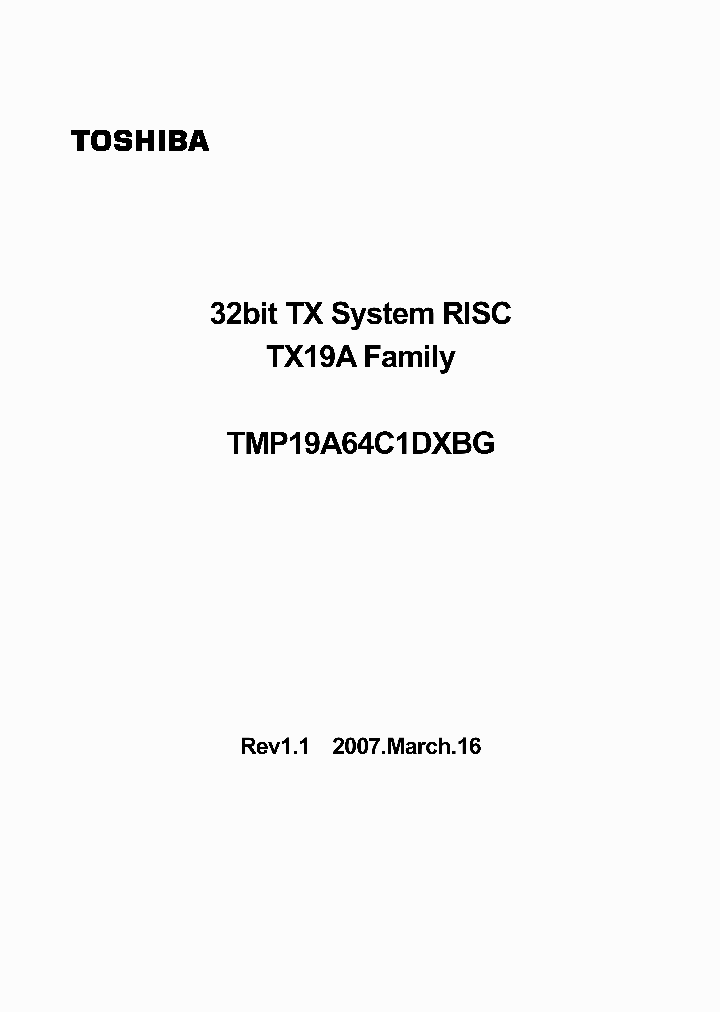 TMP19A64C1DXBG_4125146.PDF Datasheet