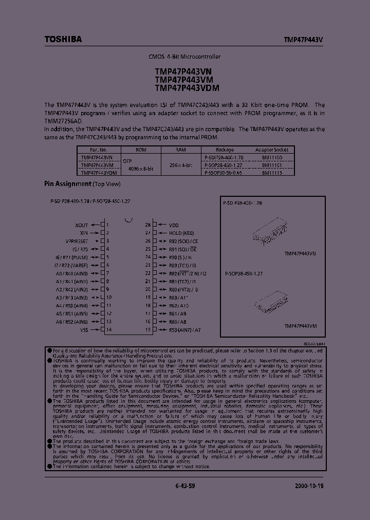 TMP47P443VDM_4112157.PDF Datasheet