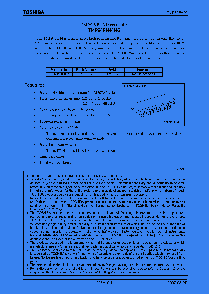 TMP86FH46NG_4109996.PDF Datasheet