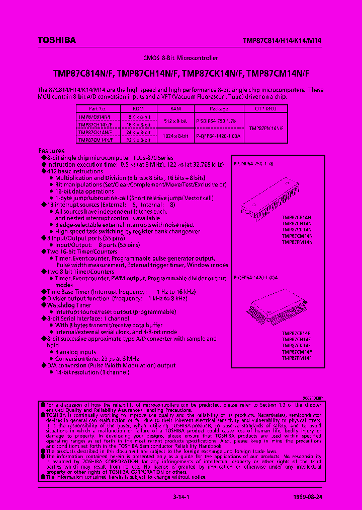 TMP87K814F_4149190.PDF Datasheet