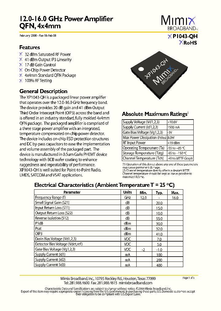 XP1043-QH-EV1_4142837.PDF Datasheet