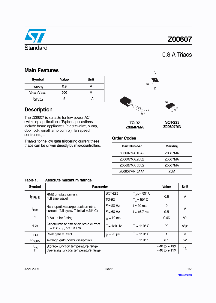 Z00607MA2BL2_4116983.PDF Datasheet