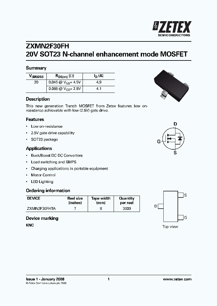 ZXMN2F30FHTA_4130518.PDF Datasheet