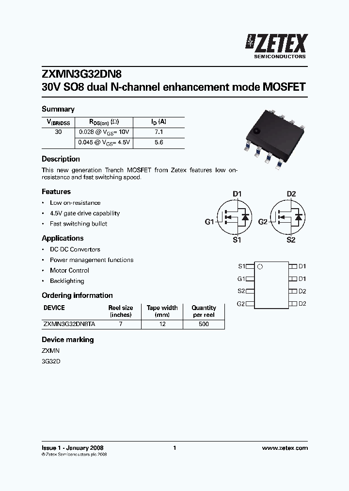 ZXMN3G32DN8TA_4130513.PDF Datasheet