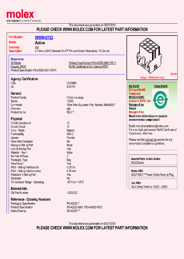 0050842122_4795695.PDF Datasheet