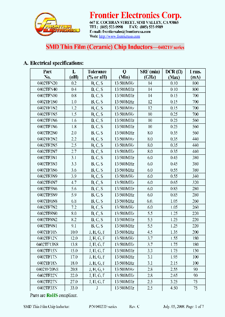 0402TF1N0_4273215.PDF Datasheet