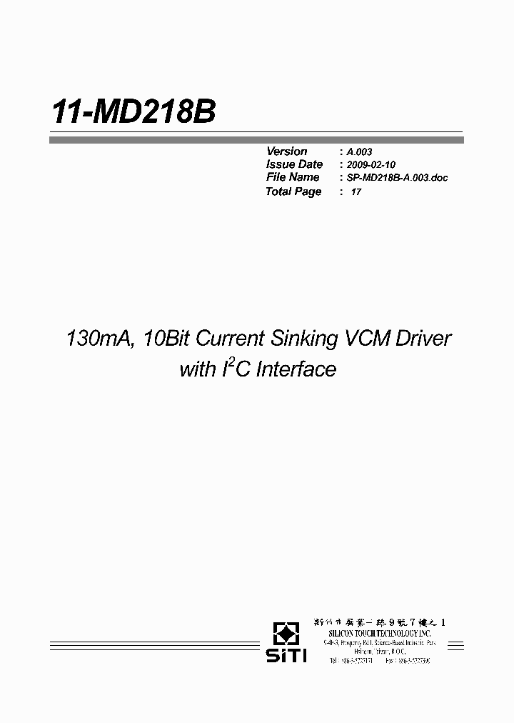 11-MD218B_4519727.PDF Datasheet