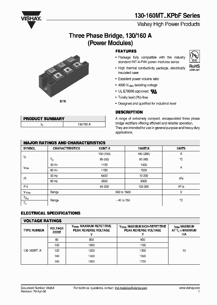 160MT120KPBF_4272730.PDF Datasheet