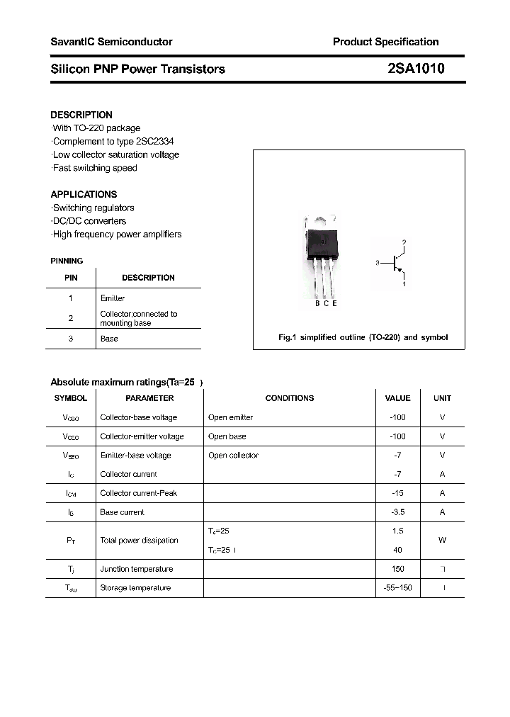 2SA1010_4428643.PDF Datasheet