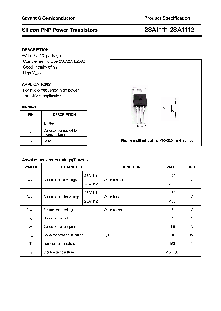 2SA1111_4433588.PDF Datasheet