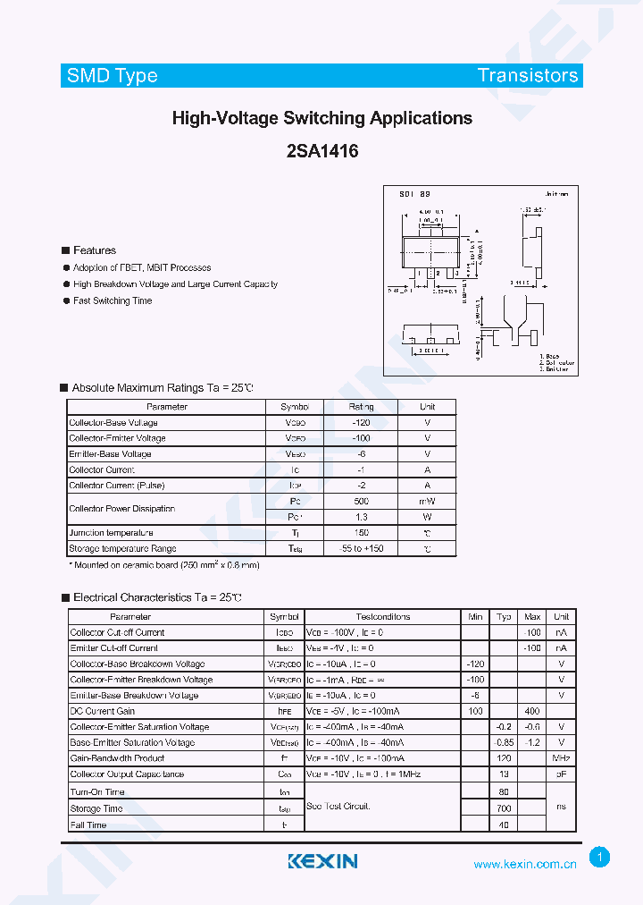 2SA1416_4319756.PDF Datasheet