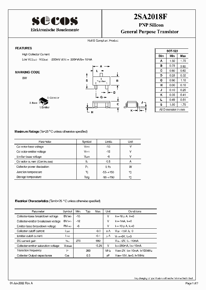 2SA2018F_4738563.PDF Datasheet