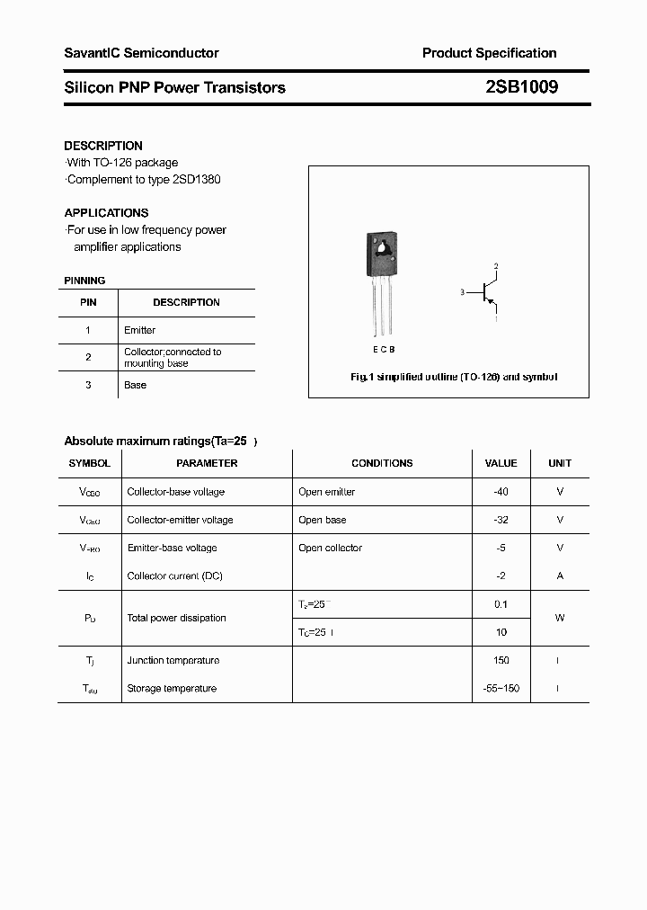 2SB1009_4392747.PDF Datasheet