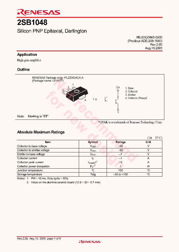 2SB1048BTTR-E_4236756.PDF Datasheet